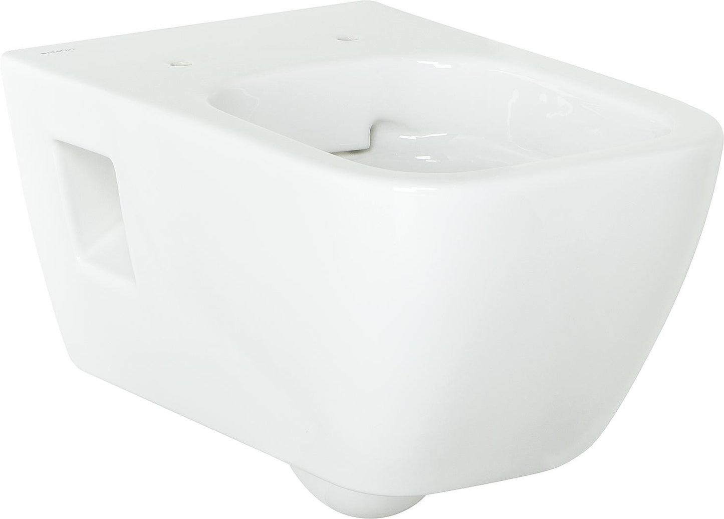 WC suspendu à chasse d'eau profonde, KeraTect Renova Plan blanc, semi-fermé. Dimensions (L x H x P) : 355 x 330 x 540 mm