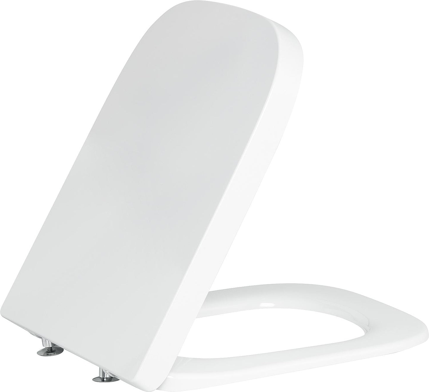 Abattant de toilettes Geberit Renova Plan à fermeture ralentie et démontage rapide, montage par le haut, blanc