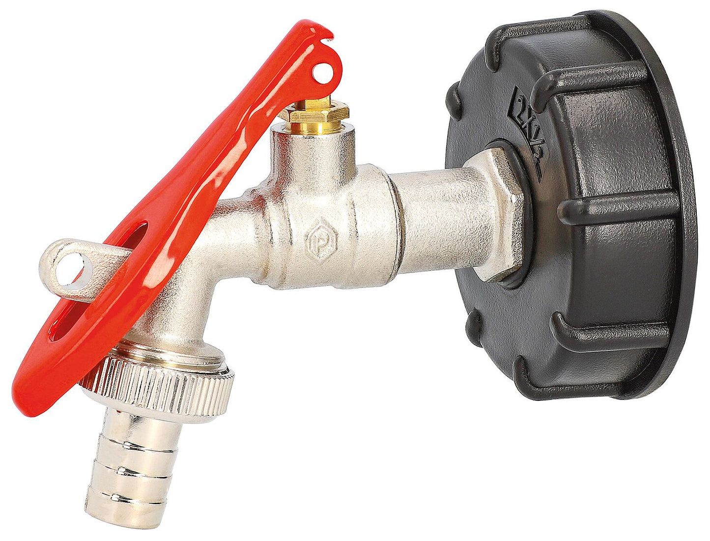 IBC Adapter mit Auslaufkugelhahn abschließbar