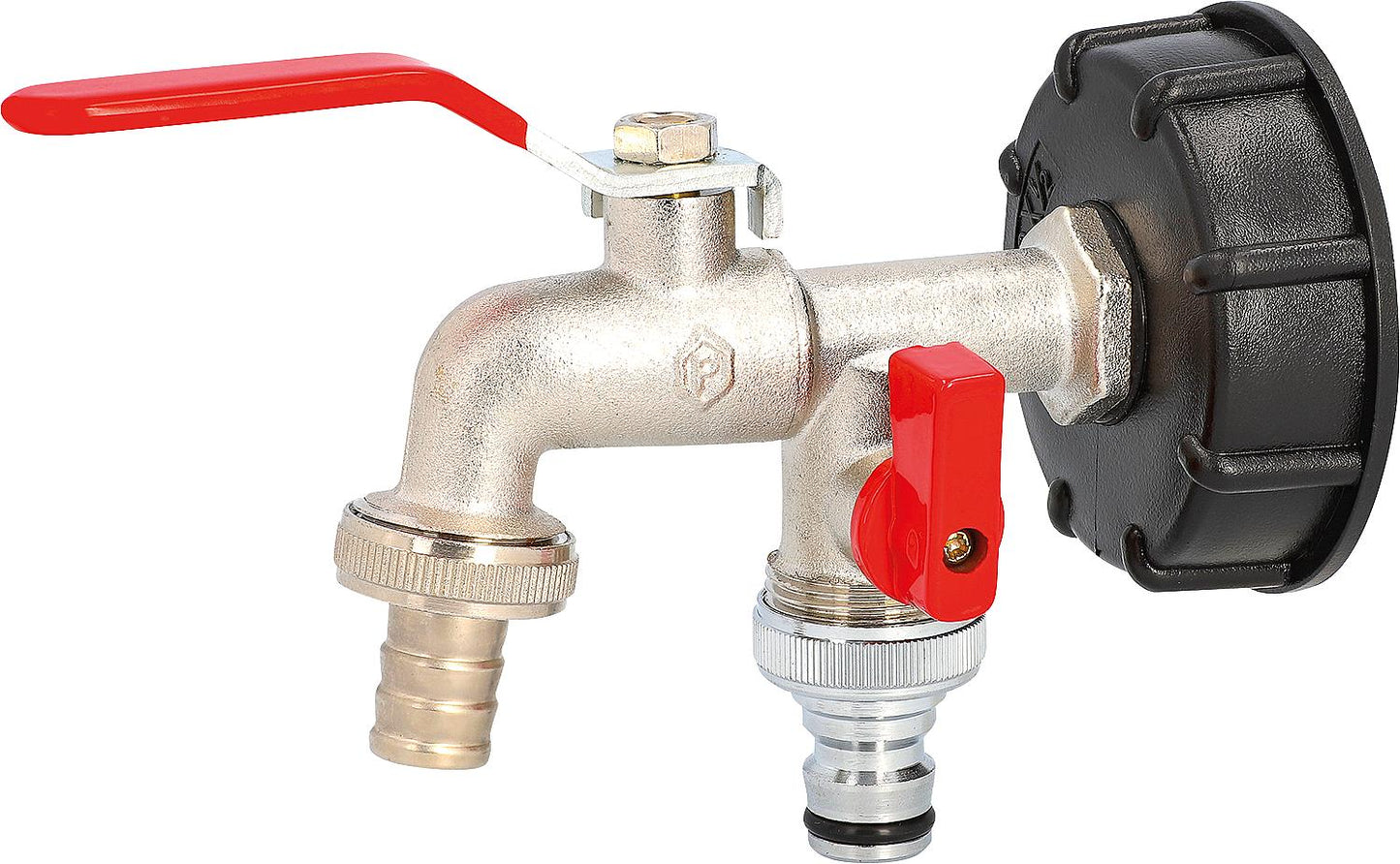 IBC Adapter mit Doppelkugelhahn