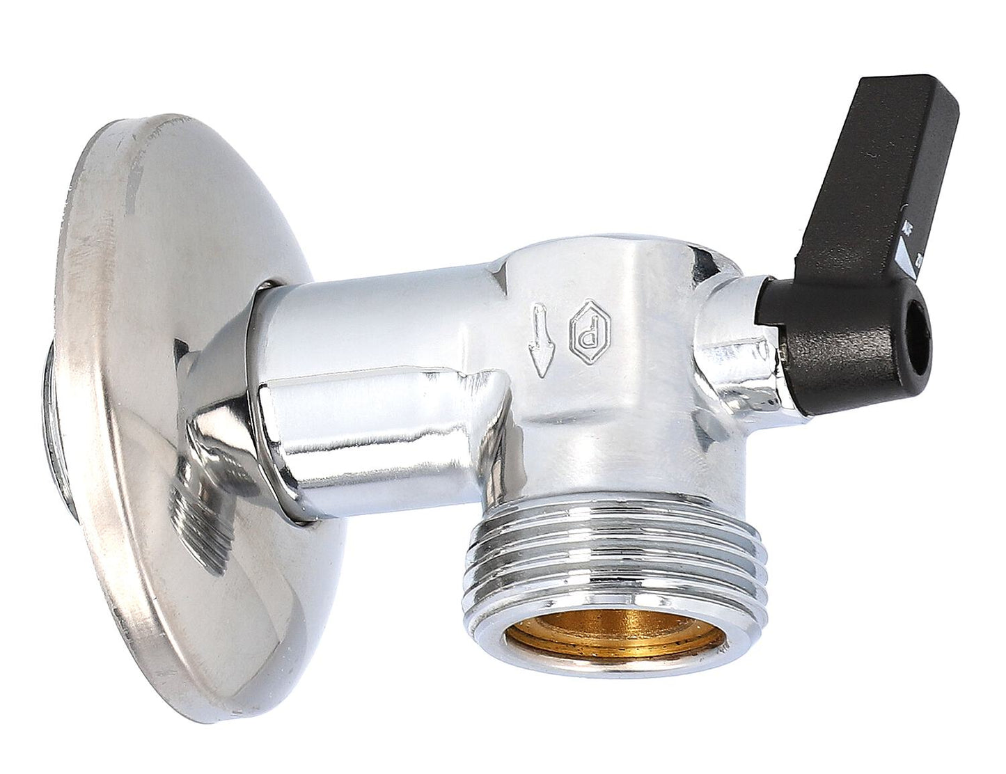 Robinet à bille de raccordement d'appareil avec dispositif anti-retour 1/2"