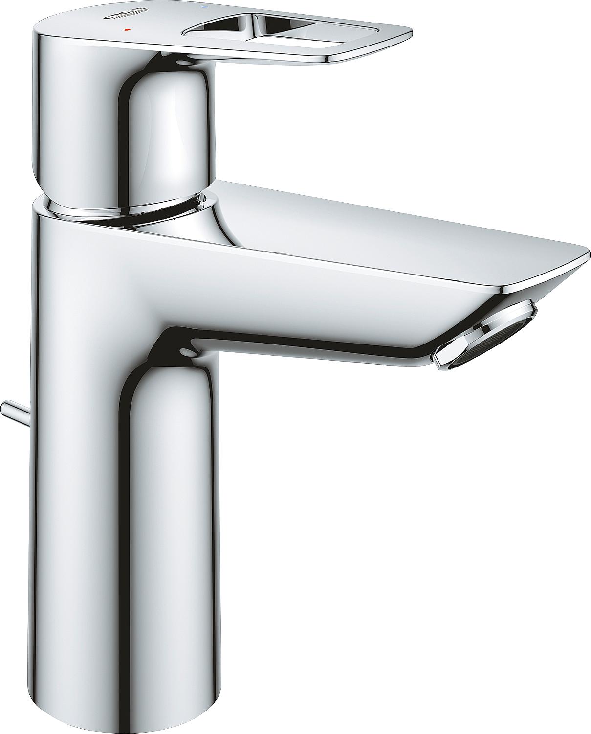 Mitigeur de lavabo Grohe Bauloop M-Size, saillie de 109 mm, chromé, bonde à ouverture par pression