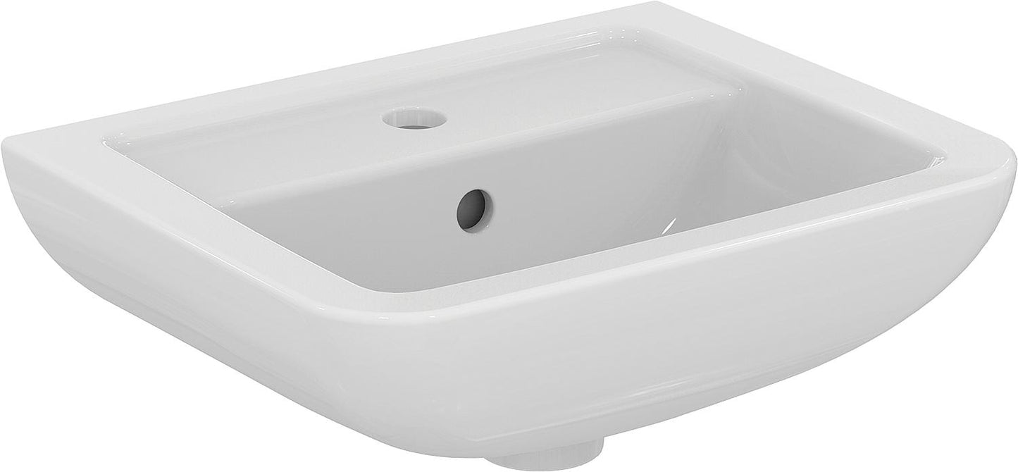 Ideal Standard Eurovit Plus hand basin, dimensions (W x H x D): 450 x 170 x 360 mm, ceramic, white
