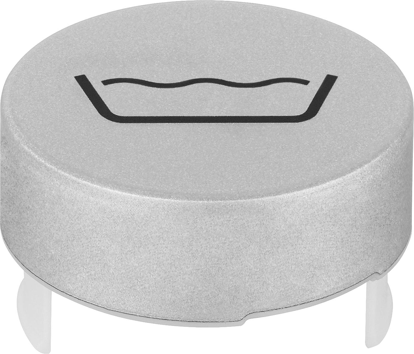 Baignoire Hansgrohe avec symbole de bouton-poussoir, finition mate