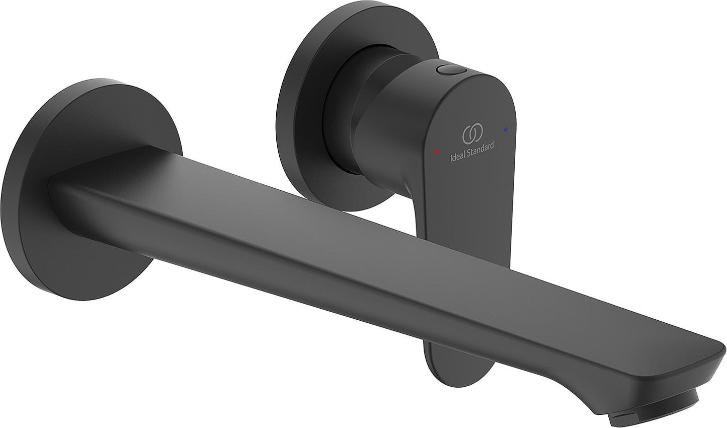 Mitigeur de lavabo mural Ideal Standard Cerafine O, saillie 237 mm, noir mat