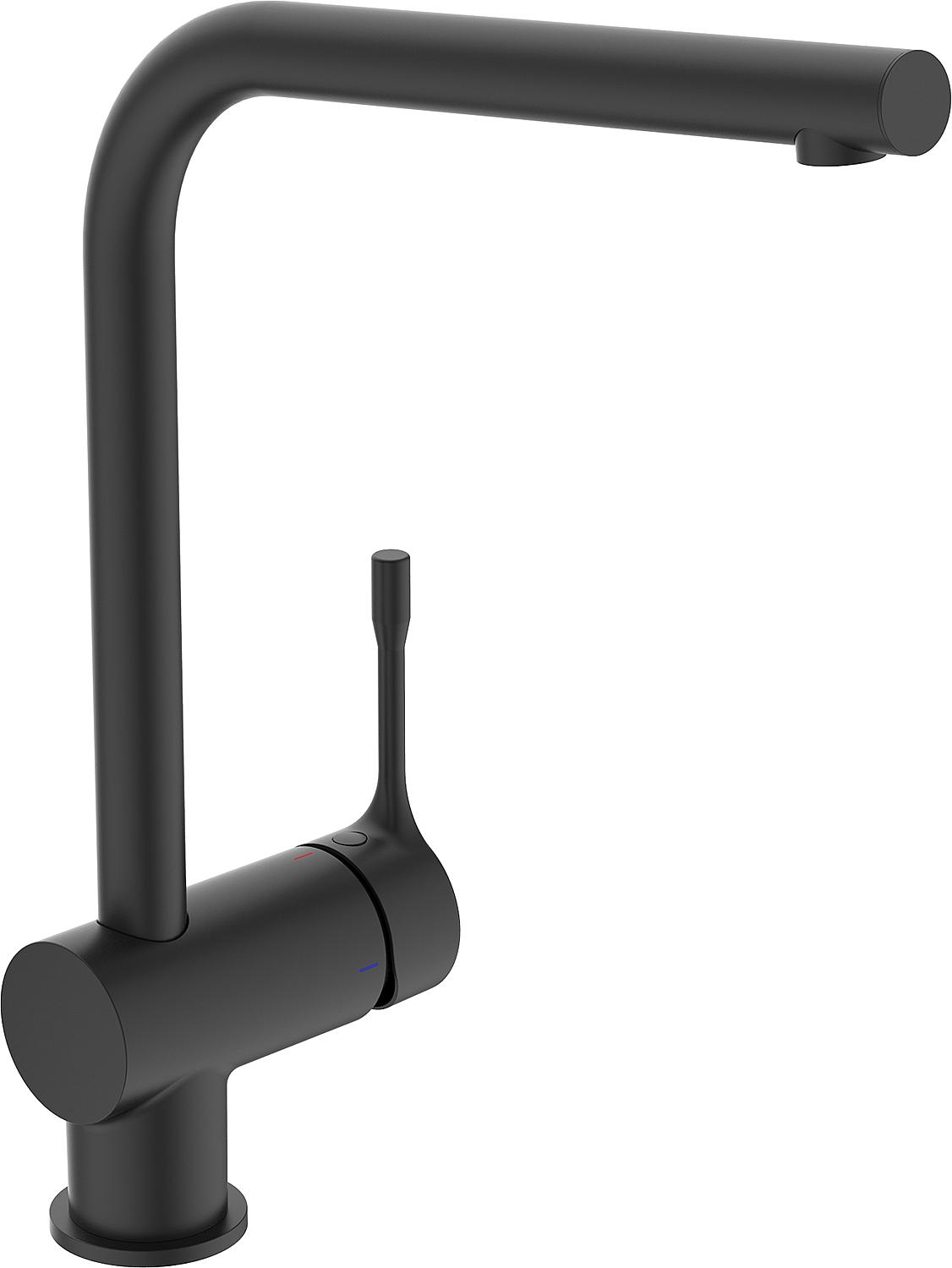 Ideal Standard Ceralook kitchen mixer tap with swivel spout, 225 mm projection, matte black