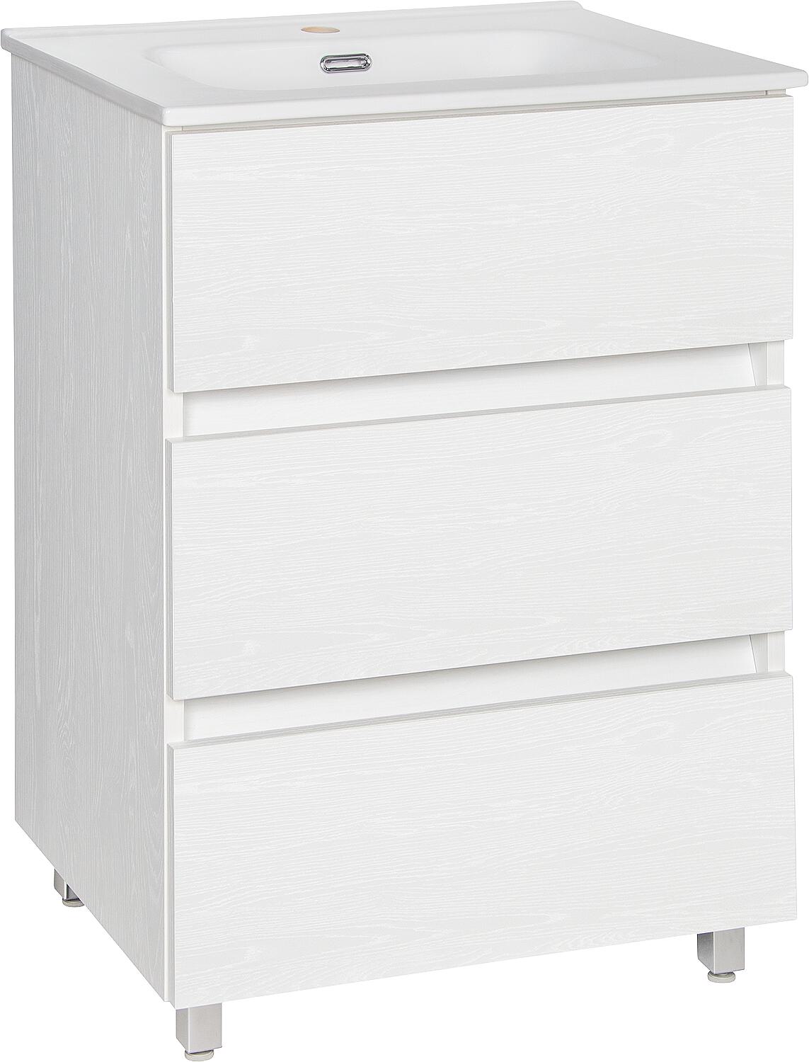 WTU+Keramik-WT KORA XL, Chateau Eiche, 3 Auszüge,605x845x470mm