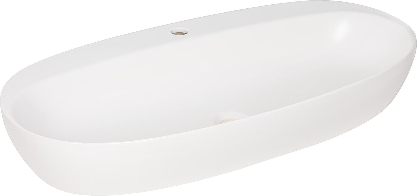 Elanda countertop washbasin 900x440mm ceramic with tap hole Bl. Royal Matt