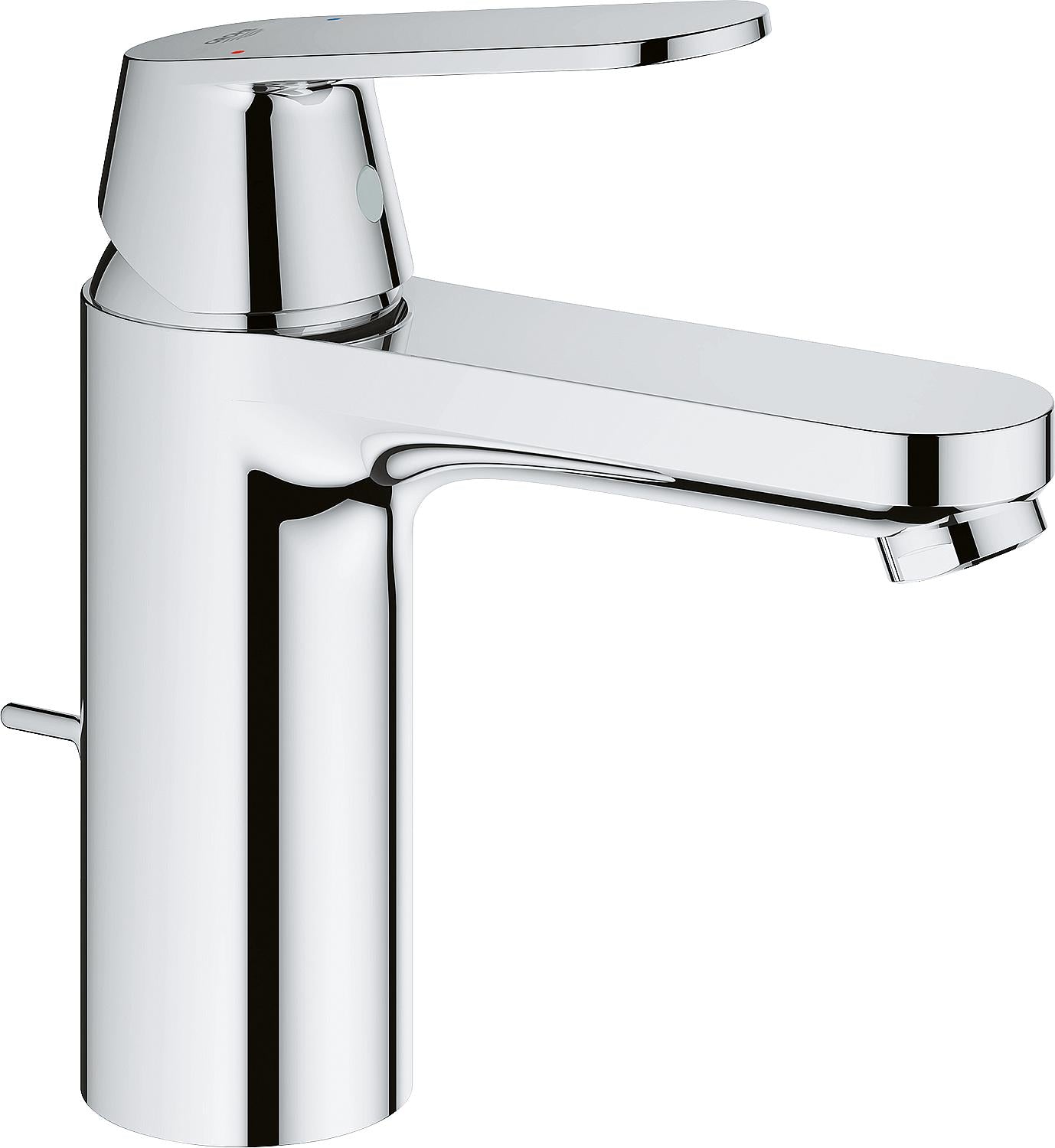 Grohe Eurosmart Cosmopolitan M-Size basin mixer, 123 mm projection, chrome, without waste fitting