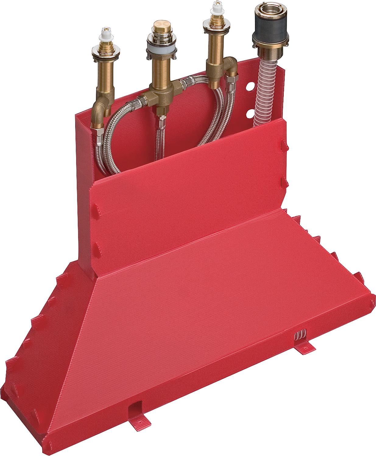 Hansgrohe base unit for 4-hole bathtub faucet for rim mounting with Secuflex box