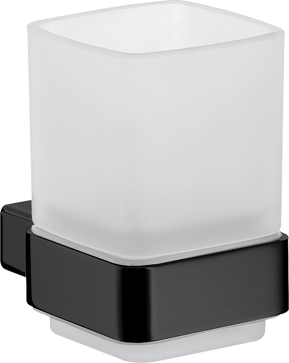 emco loft glass holder, glass part, satin black