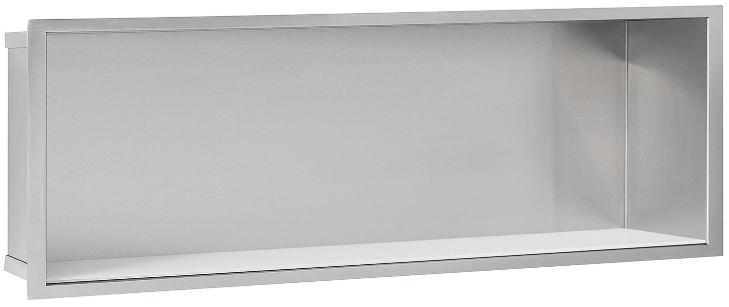 Niche murale (L x H x P) : 924 x 324 x 150 mm. Panneau arrière en acier inoxydable.