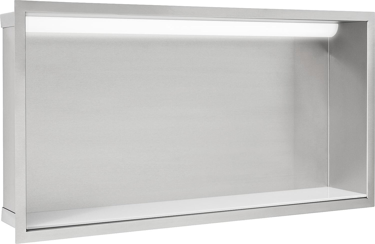 Wandnische mit LED-Beleuchtung BxHxT: 624x324x150 mm weisse Glasrückwand