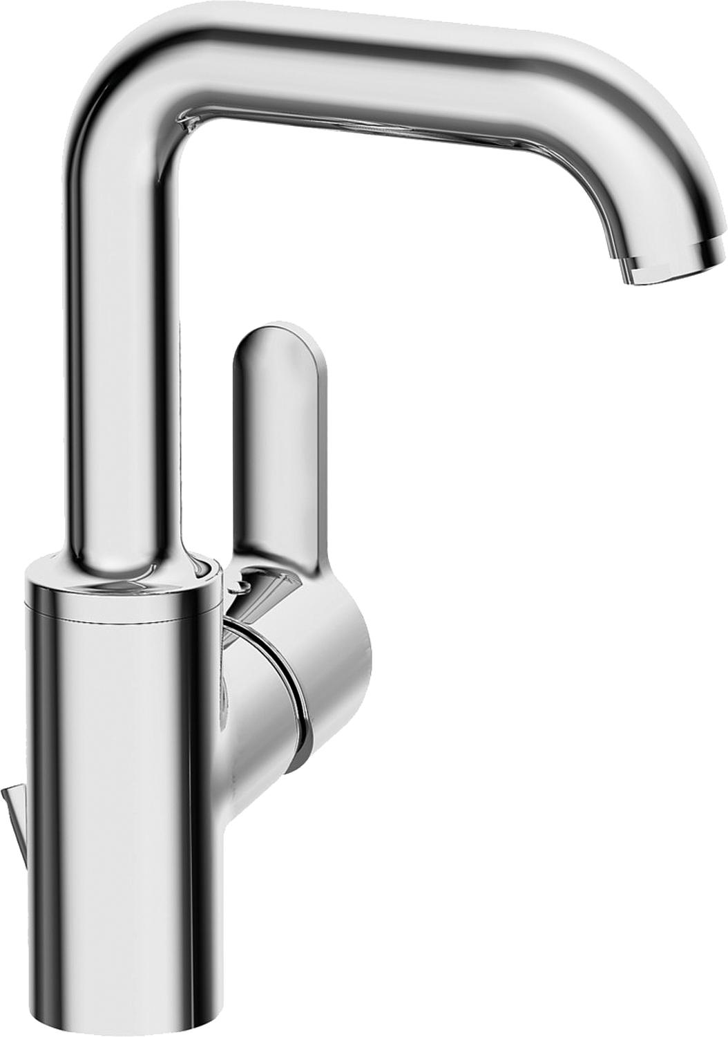 Hansa Hansaprimo basin mixer, 142 mm projection, chrome, swivel spout, without waste fitting