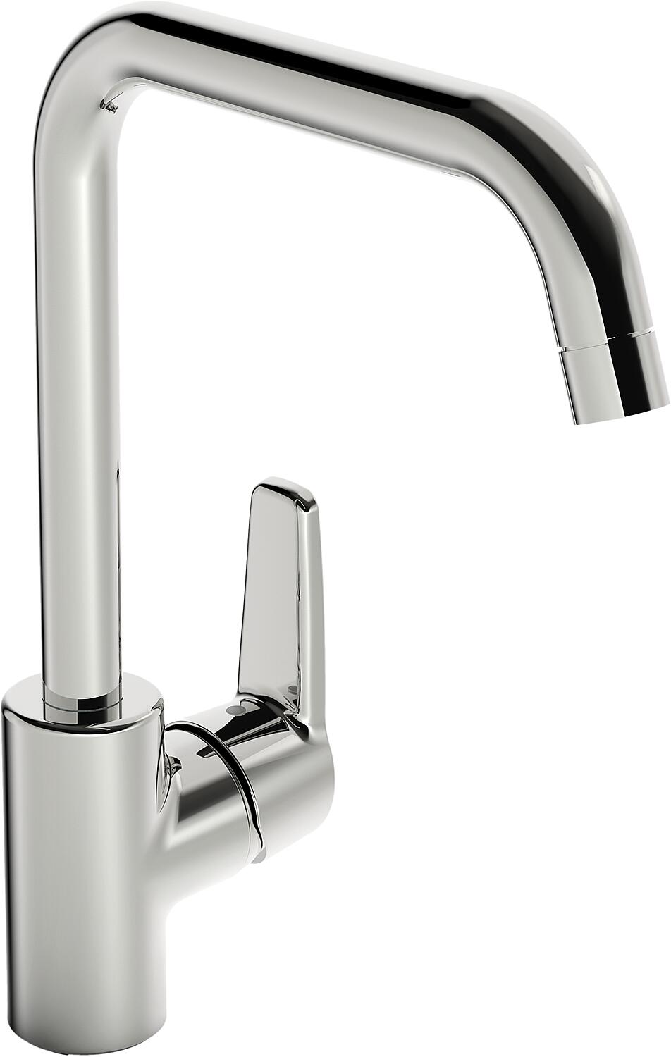 Hansa Hansapolo kitchen mixer tap with swivel spout, 203 mm projection, chrome