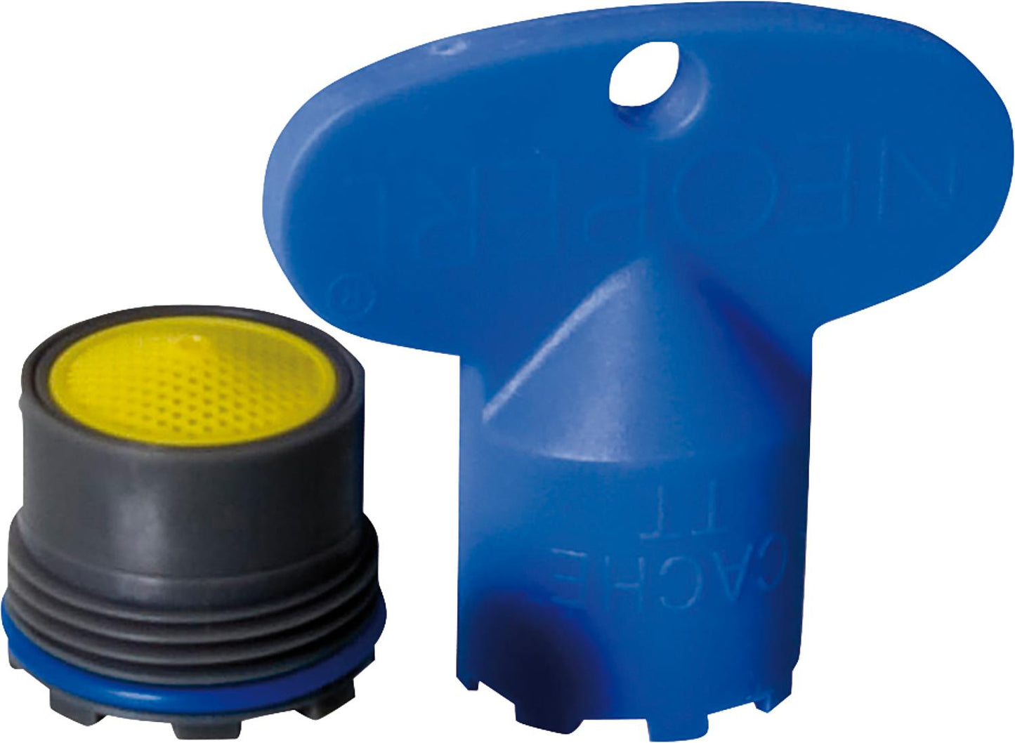 Cache-Luftsprudler + Schlüssel Aussengewinde M 16,5x1Z Durchfluss 8,4l/min, bei 3 bar