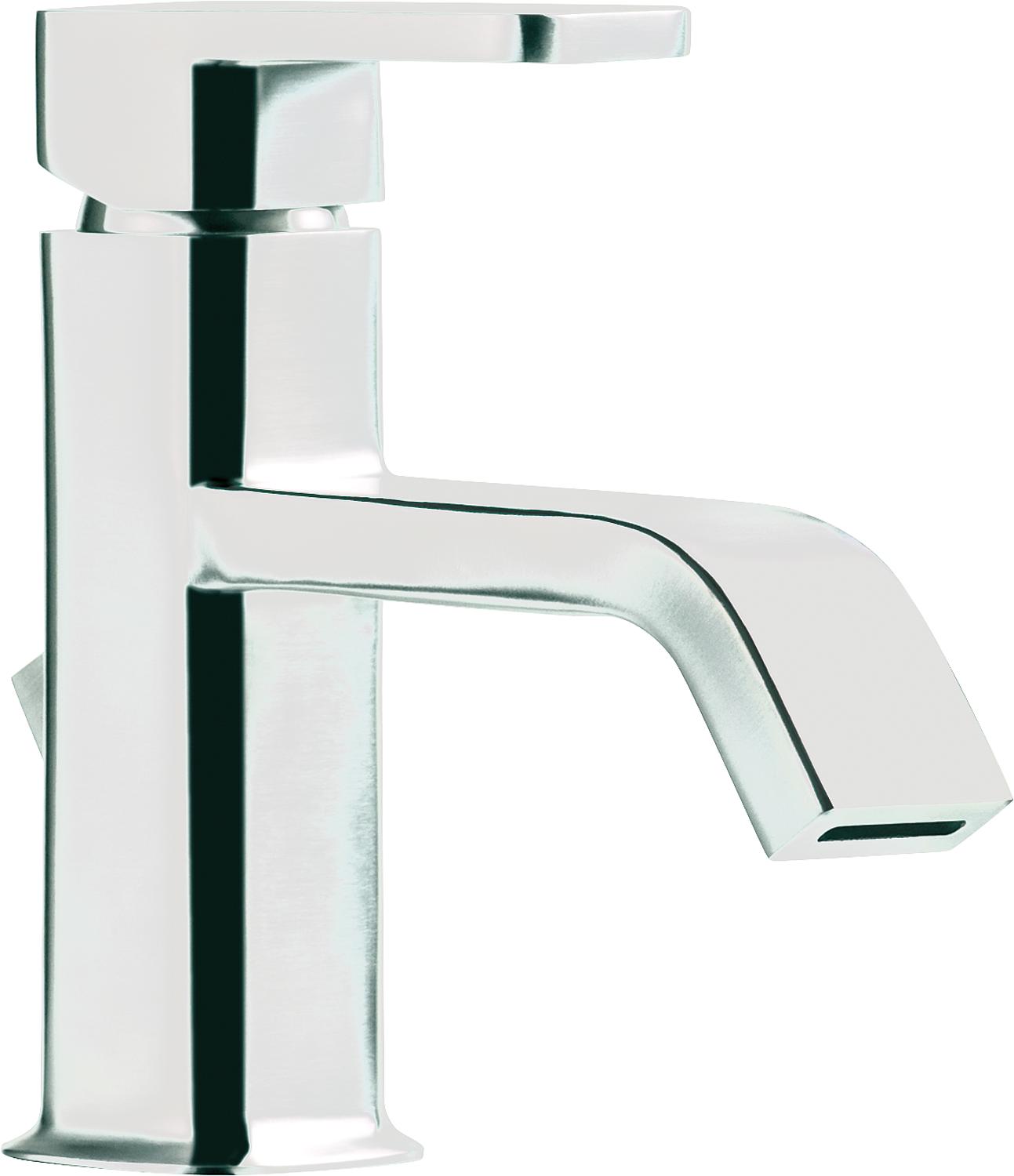 Cubo stainless steel basin mixer, 140 mm projection, matt finish