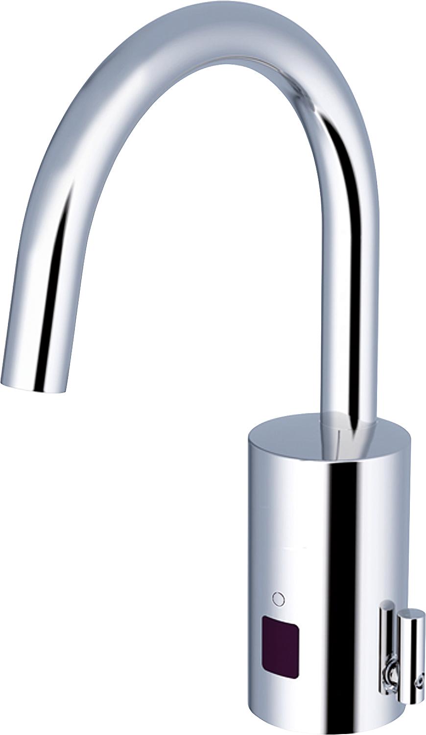 Conti+ loopino G10 chrome basin mixer with IR sensor, mains operation