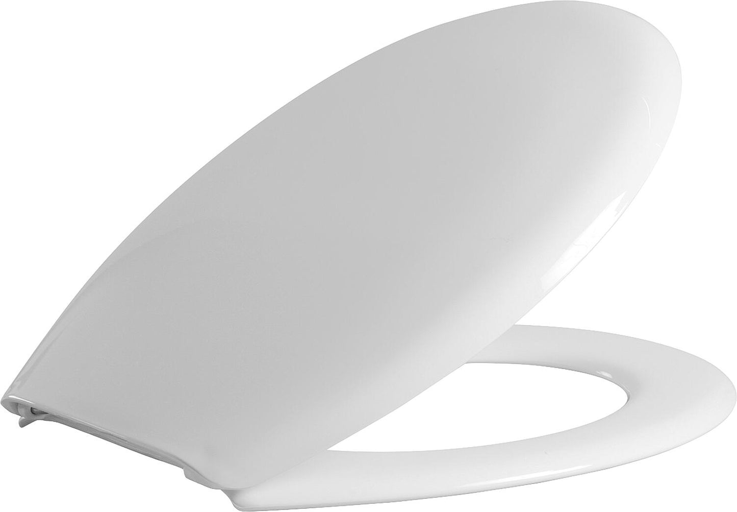 Abattant de toilettes Corsica, en thermoplastique, charnières en acier inoxydable, L x P : 365 x 439 mm