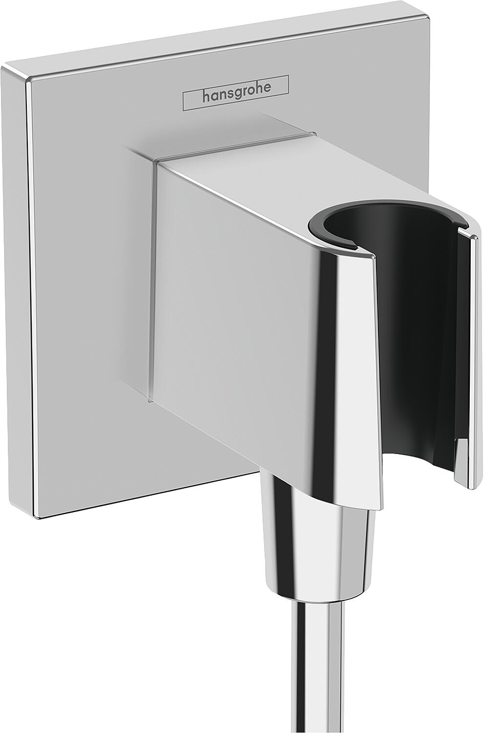 Hansgrohe Fixfit E wall connection elbow with shower holder DN15 (1/2") chrome