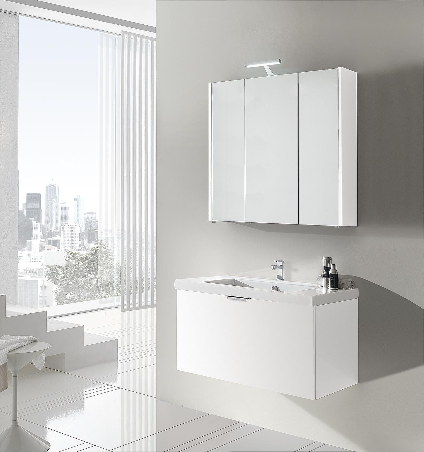 Ensemble de meubles de salle de bains Epil, 860 mm, avec 1 tiroir coulissant frontal