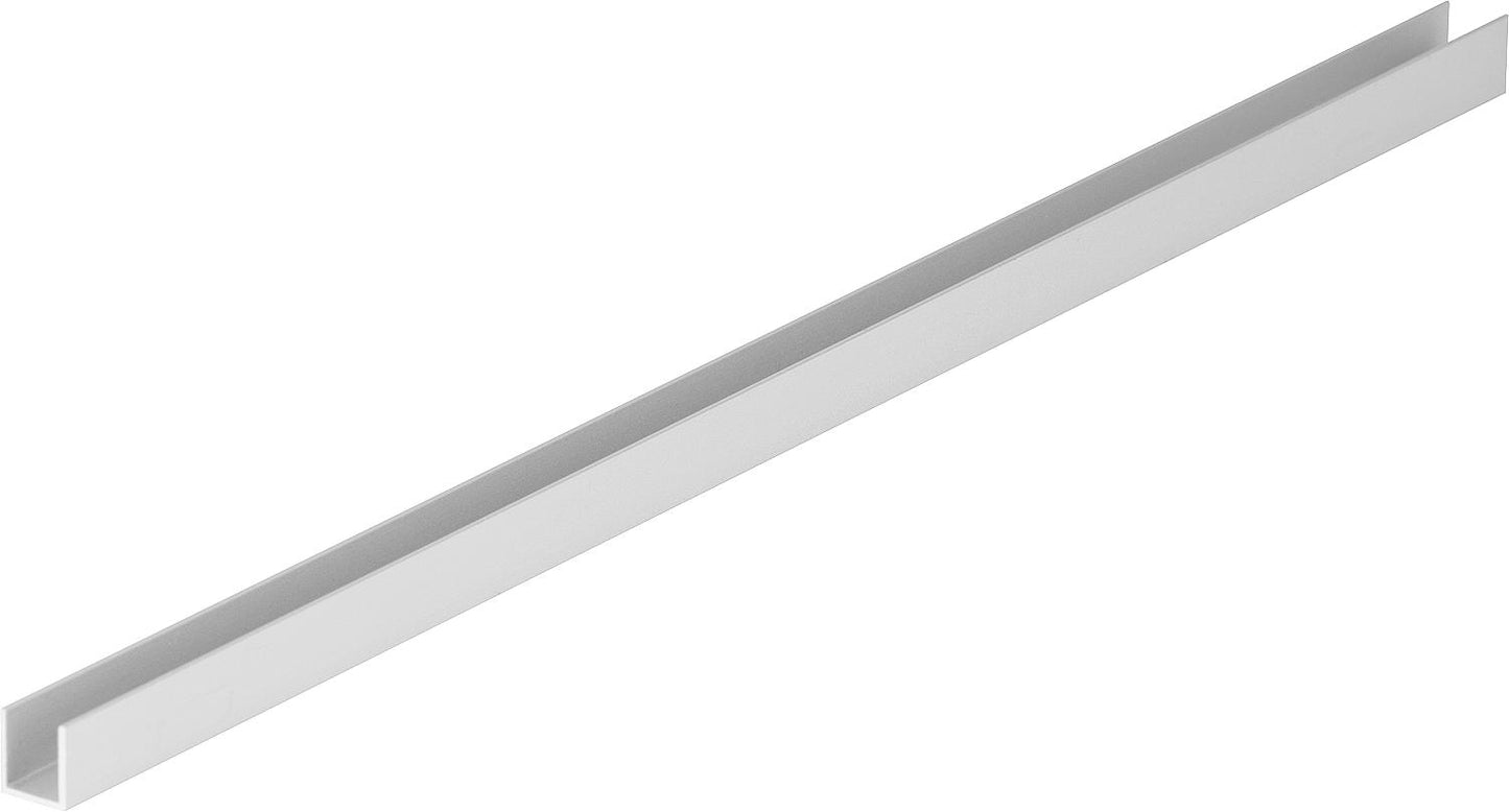 Aluminum floor profile for walk-in shower enclosure for 8 mm glass 10x10x1650 mm