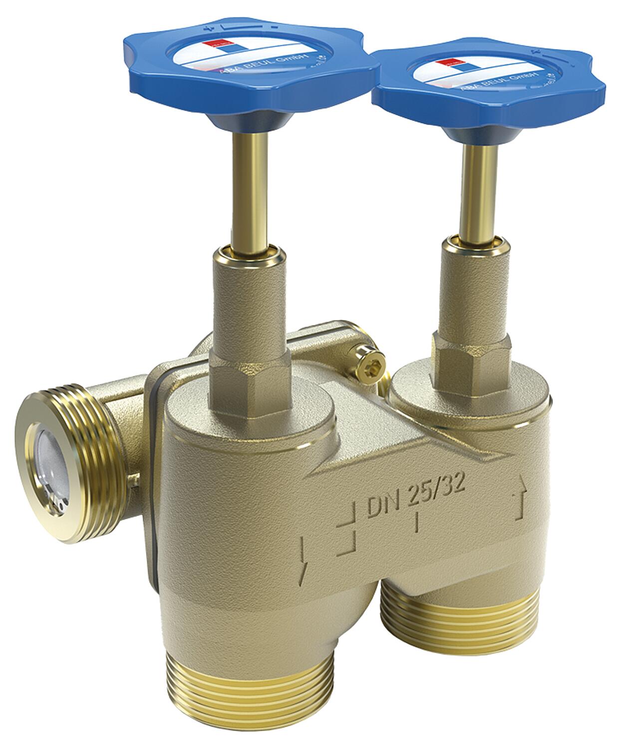 Connection block for water softening systems DN 32 (1 1/4") male thread
