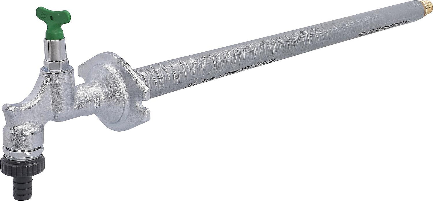 AIPS SEPP external wall valve, ice and frost resistant, socket wrench, top part chrome with RV and RB, DN 15, L=500 mm