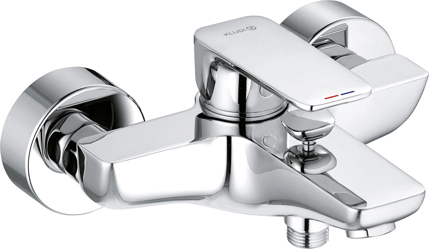Kludi Pure & Style surface-mounted bath mixer, 160 mm projection, chrome