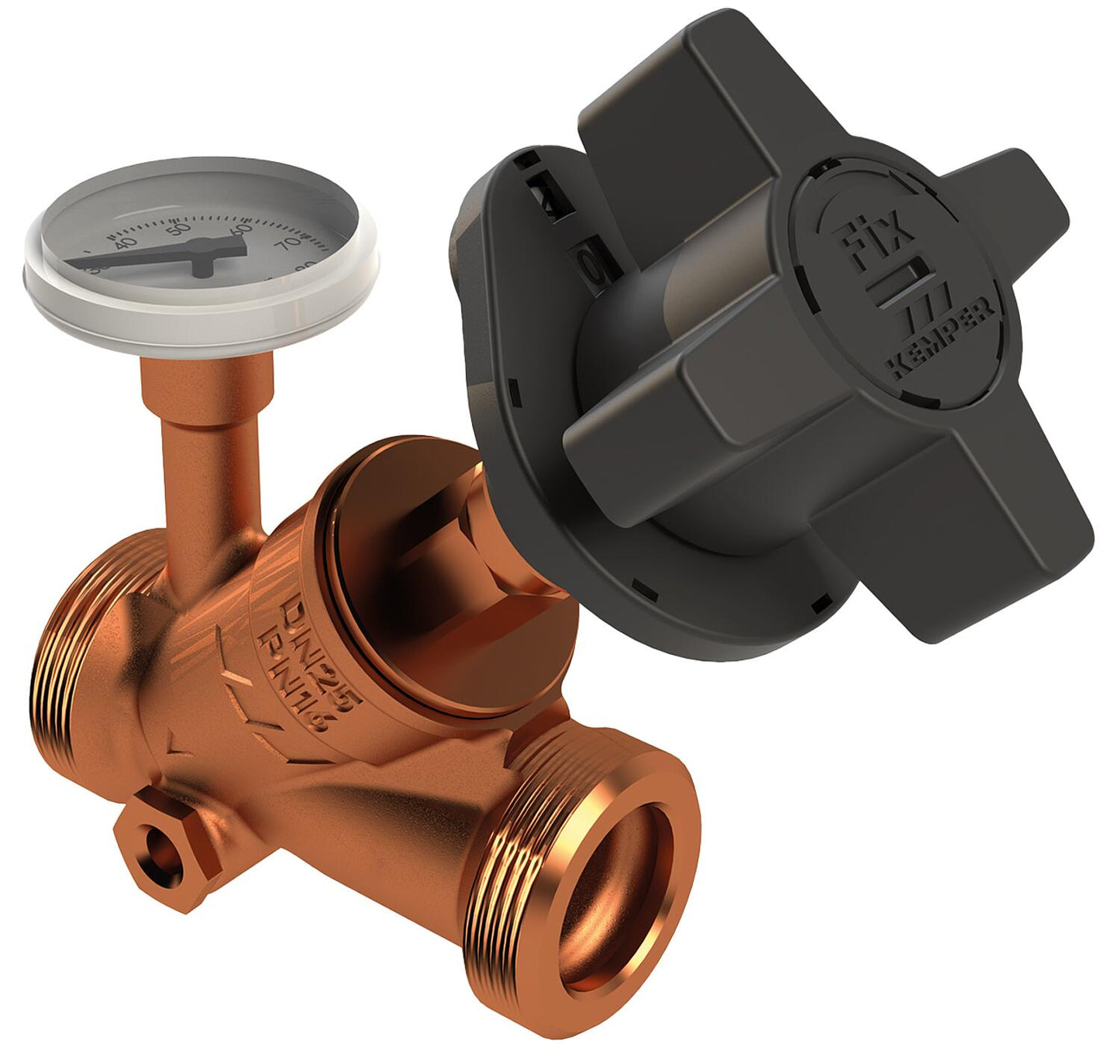 Multi-Fix-Plus circulation control valve, including drain plug, DN20 (3/4"), internal thread