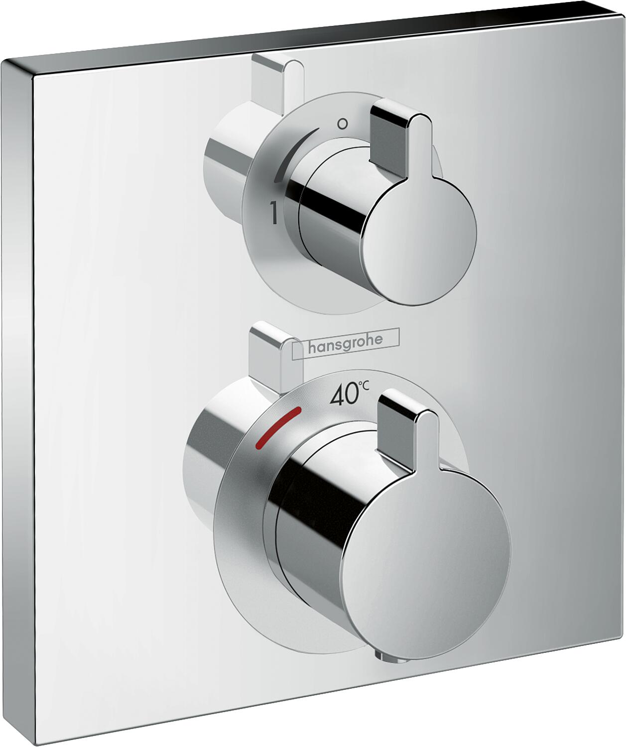 Hansgrohe Ecostat Square concealed control unit, 1 outlet, chrome
