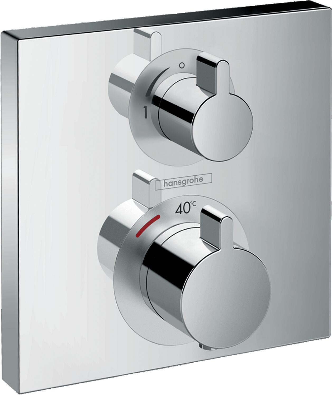 Hansgrohe Ecostat Square concealed 2 outlets, matte black