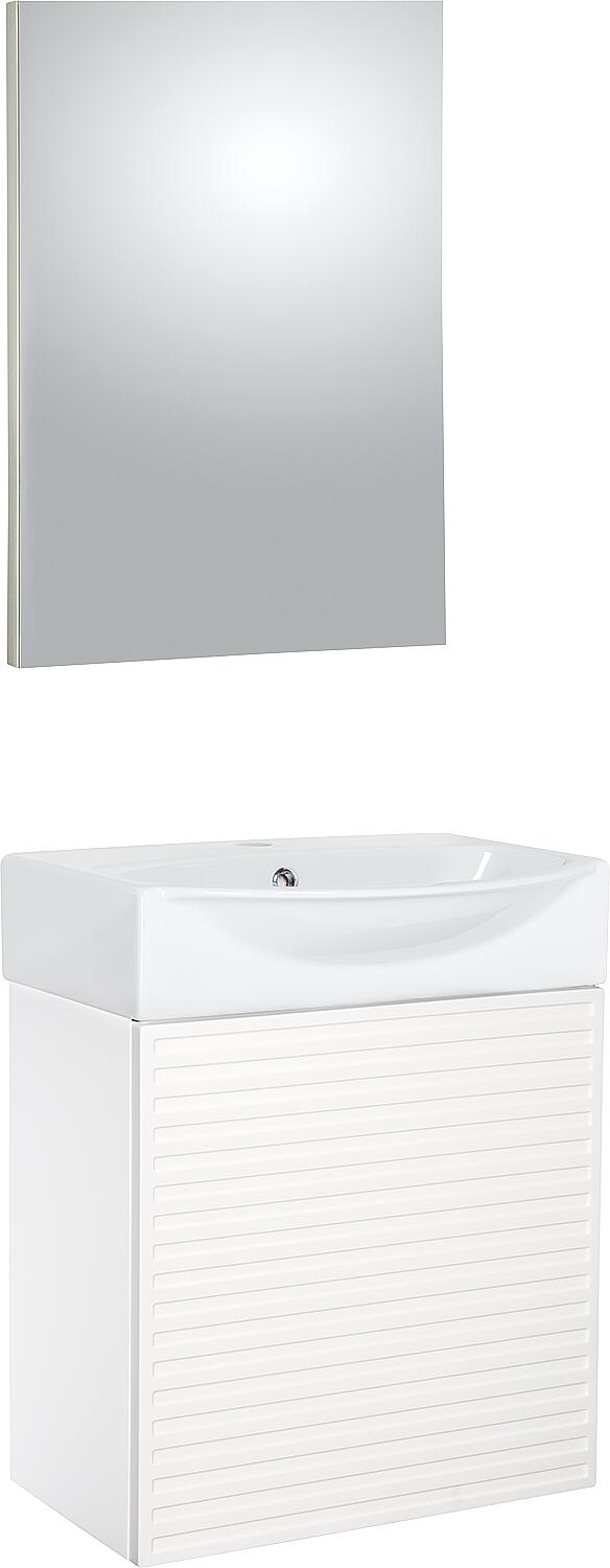 Ensemble de salle de bain invités Mini 50S noir mat 500 x 620 x 400 mm