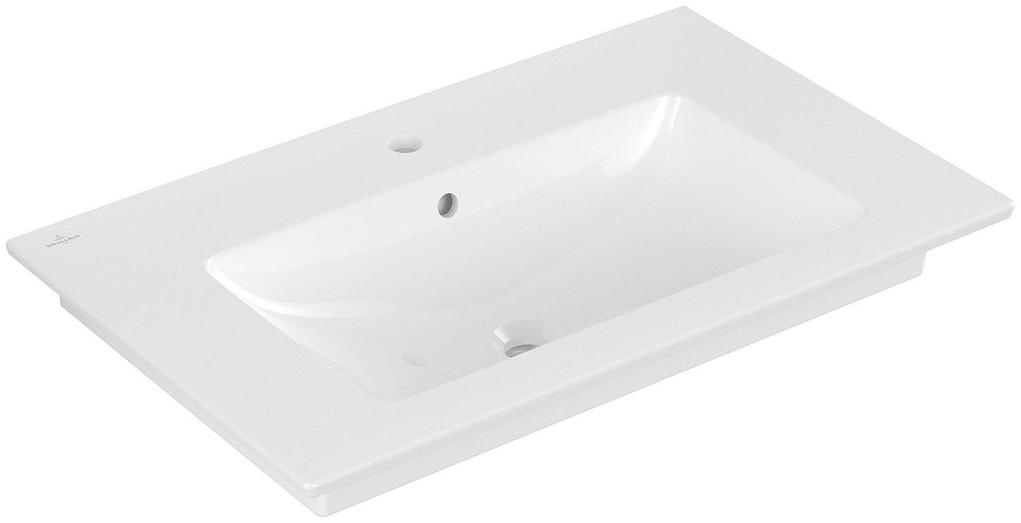 Waschtisch V&B Venticello 1000x500mm, 1 Hahnloch mit Überlauf, weiss