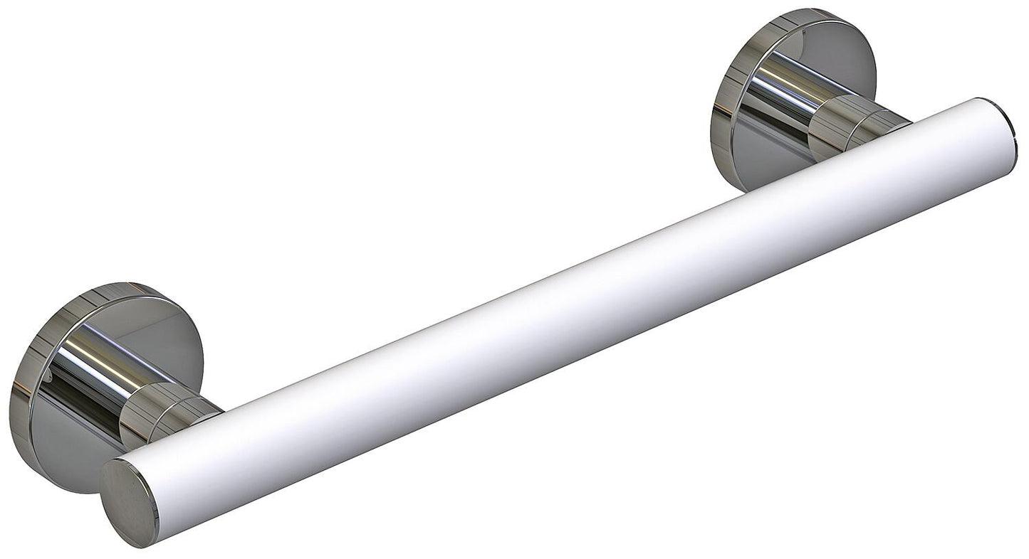 Elida Plus grab handle, matte black, chrome finish, WxHxD: 600x32x87mm