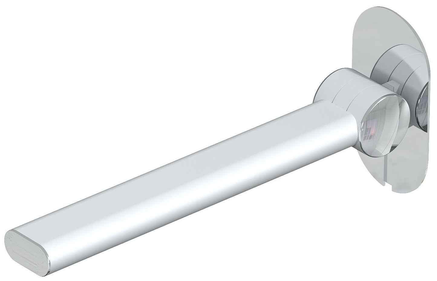 Poignée pliante de support Elida 2.0, noir mat/chrome, L x H x P : 30 x 60 x 750 mm