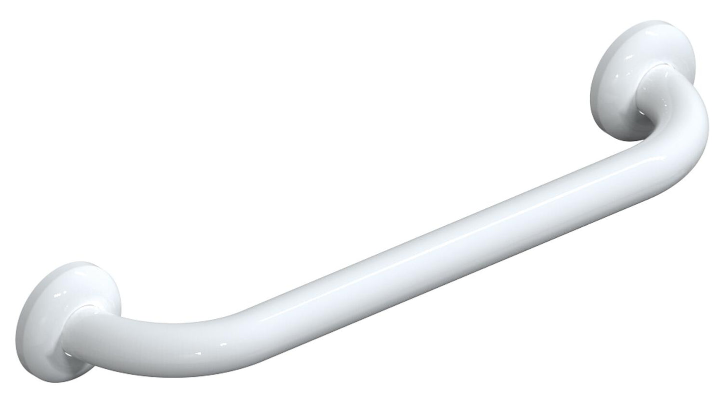 Elida Classic grab handle, glossy white, antibacterial, WxHxD: 600x32x100mm