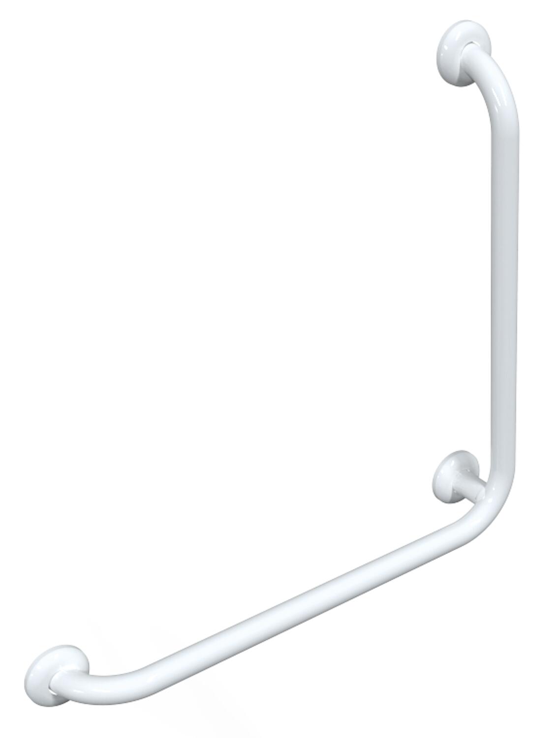 Elida Classic 90° angled handle, glossy white, antibacterial, WxHxD: 500x500x100mm