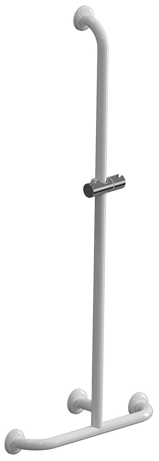 Barre de douche Elida Classic avec rail, blanc brillant, L x H x P : 500 x 1200 x 100 mm