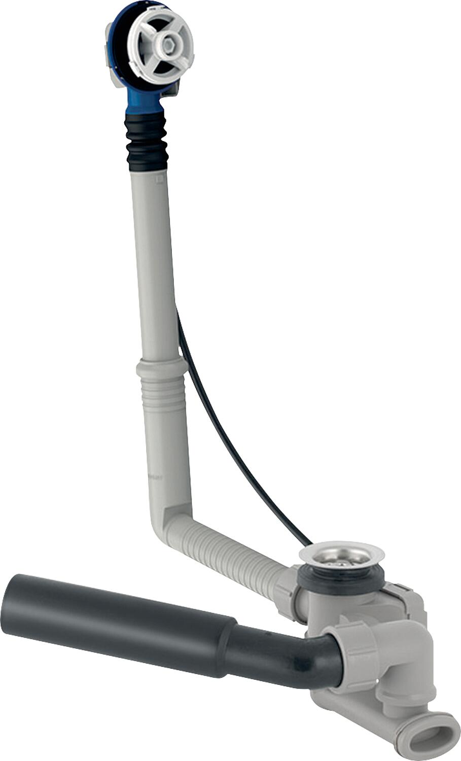 Raccord de vidange et de trop-plein Geberit Ø52 mm, à commande rotative