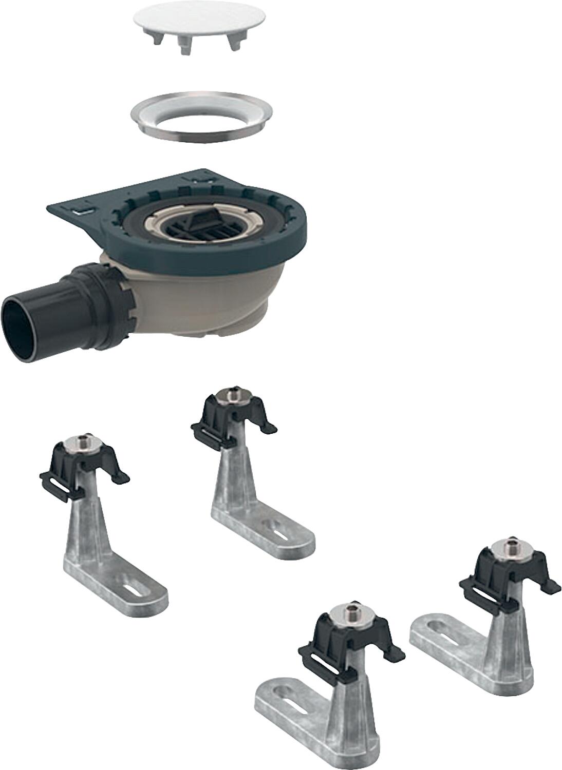 Geberit shower tray drain for Setaplano with 4 feet, water seal height 50 mm, Ø50