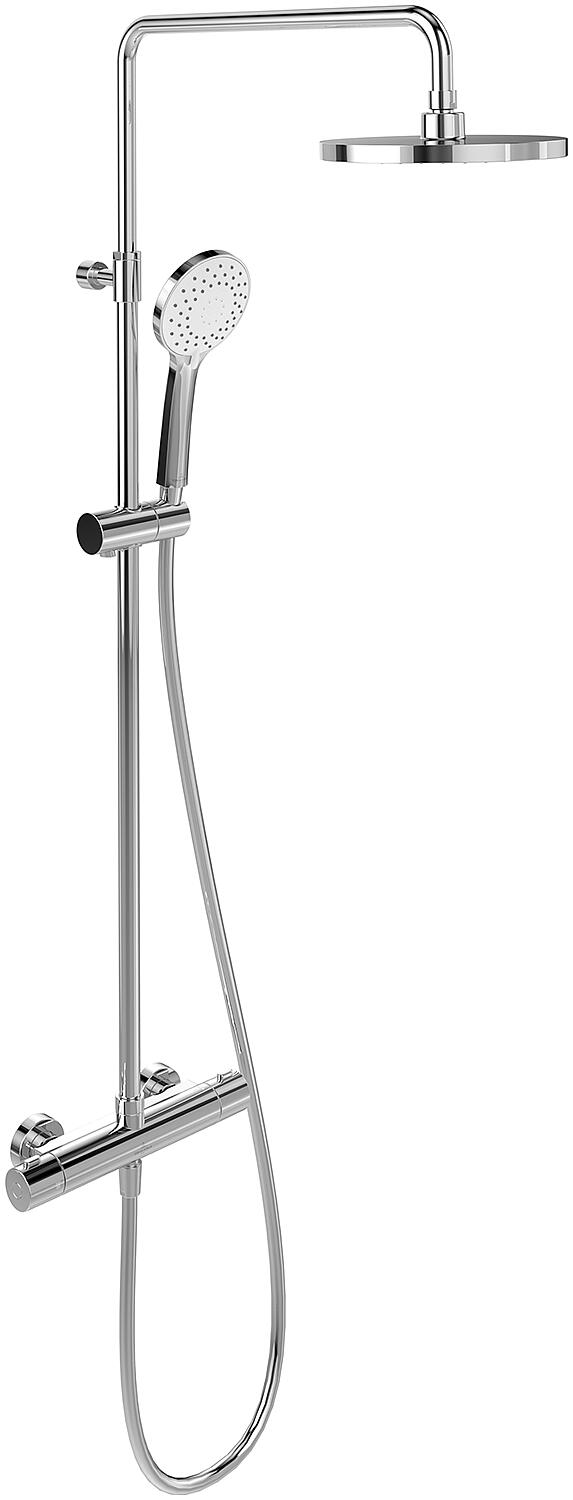 Brause-System V&B Universal Showers mit Handbrause, Kopfbrause ø: 230mm und Thermostat, chrom