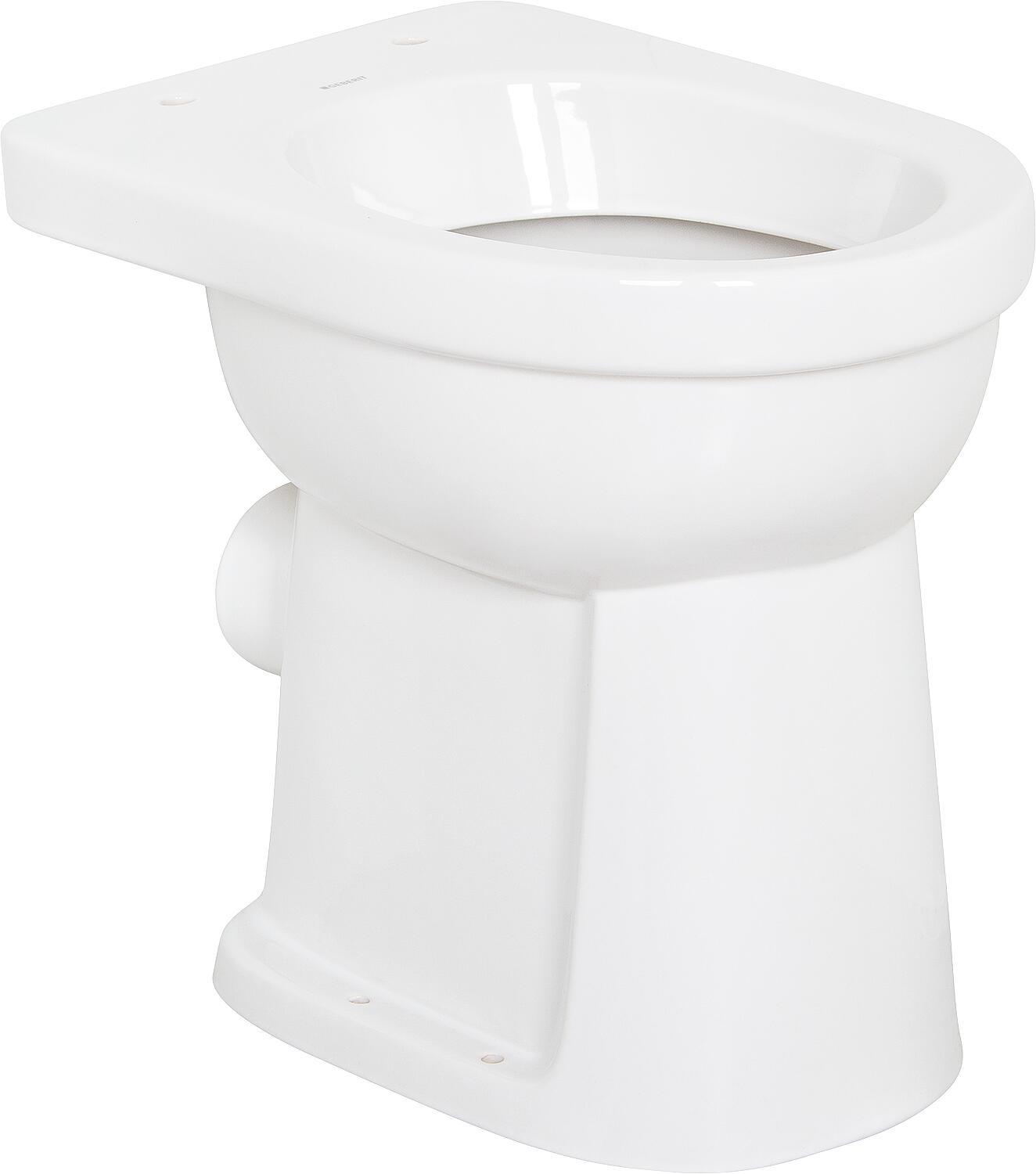 Stand-Flachspül-WC Geberit Renova Comfort barrierefrei, erhöht BxHxT: 355x450x475mm, Abgang waagerecht, weiss