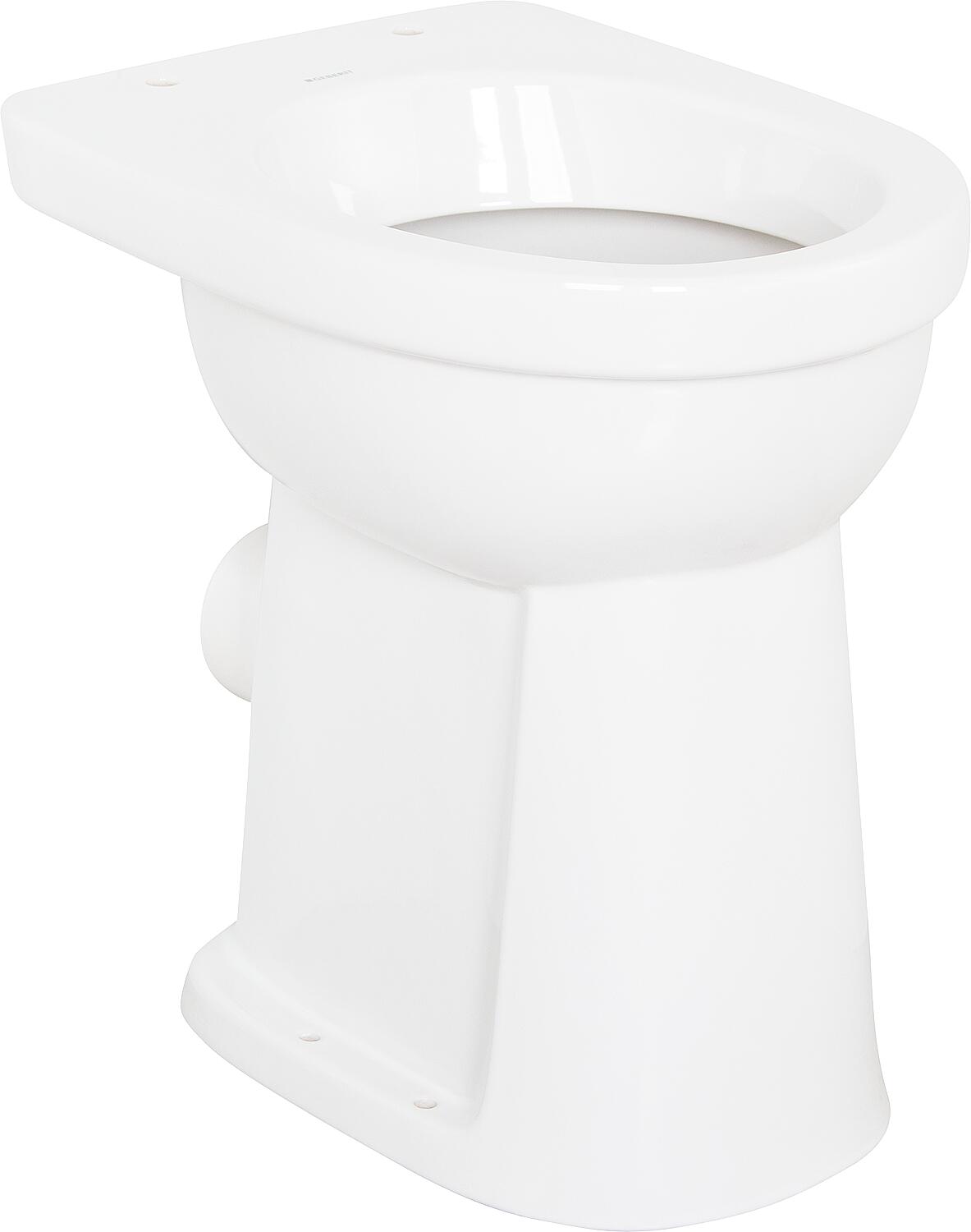 WC sur pied Geberit Renova Comfort, profil bas, surélevé (L x H x P) : 355 x 490 x 470 mm, sortie horizontale, blanc