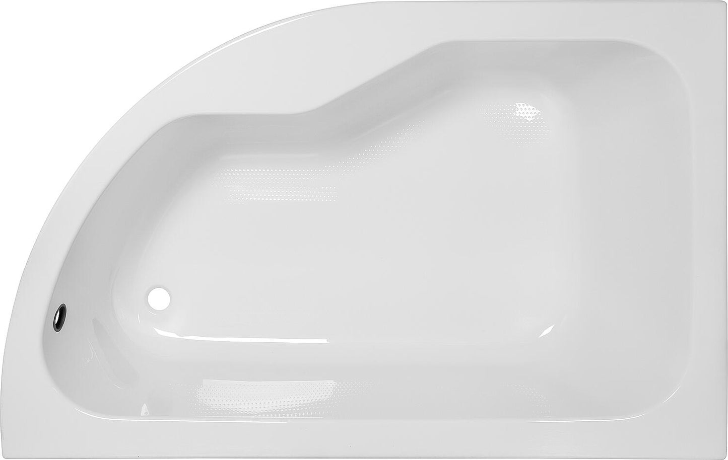 Corner bathtub Andelle, curved left, WxHxD: 1600x435x1000mm, capacity: 243l, acrylic