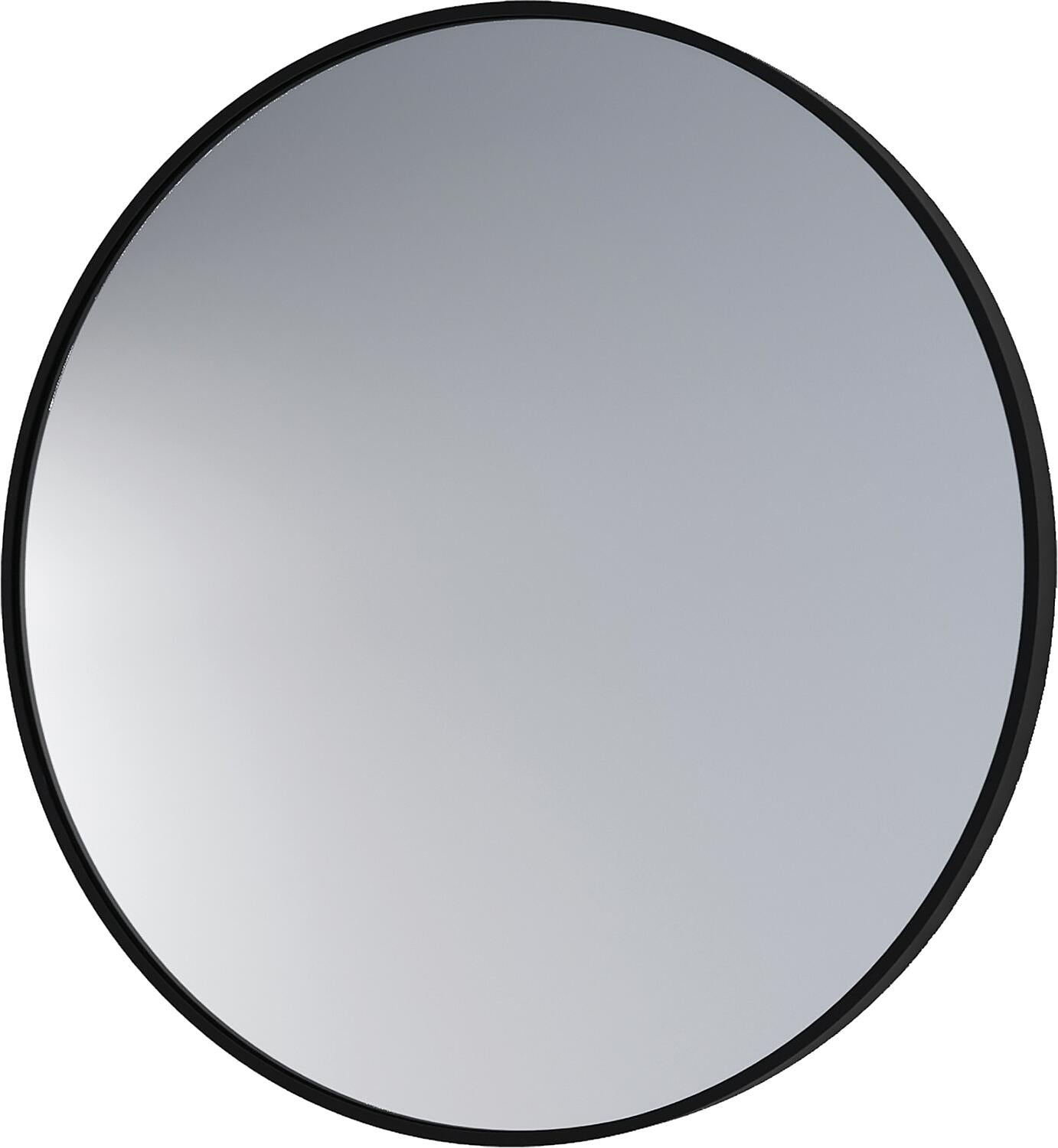 Aelva mirror with black frame, Ø 700mm