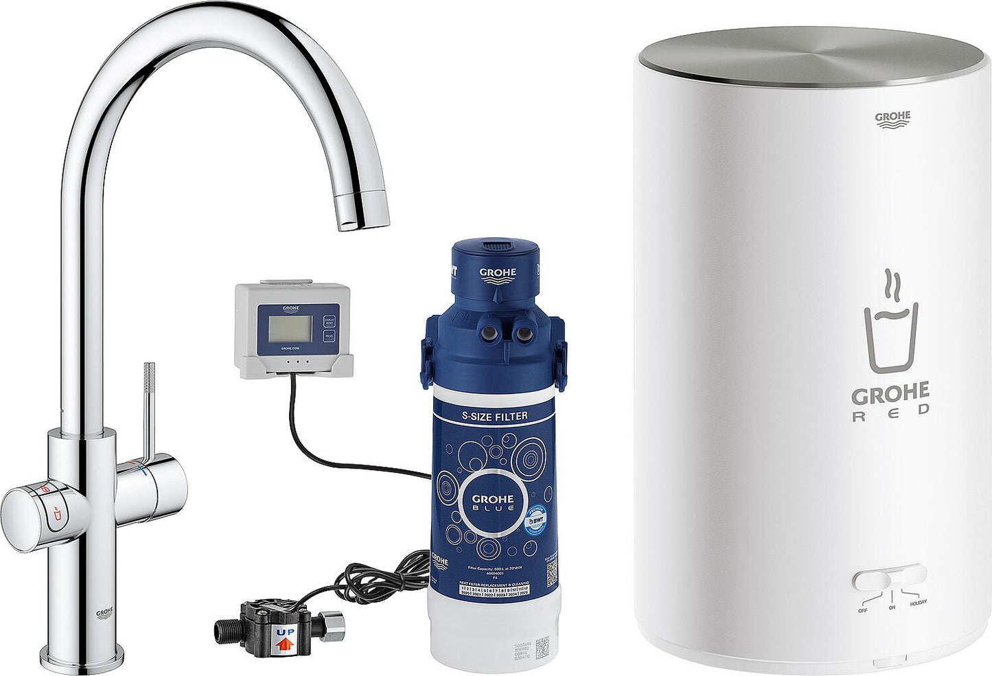 Grohe Red Duo Spültischarmatur und Boiler