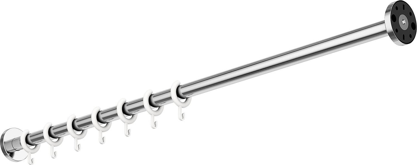 Hewi System 900 shower curtain rod, 200-1000mm, can be shortened, chrome