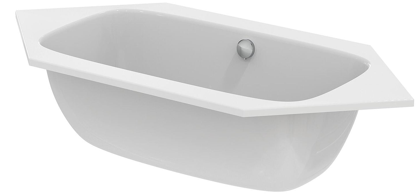 Hexagonal bathtub Ideal Standard i.life WxHxD: 1900x465x900 mm, capacity: 260 l, white acrylic