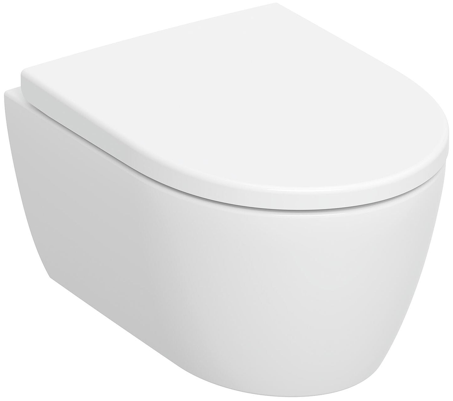Combi-Pack Geberit Icon Wand-Tiefspül-WC verkürzte Ausladung, weiss, spülrandlos WC-Sitz, Softclose, QuickRelease
